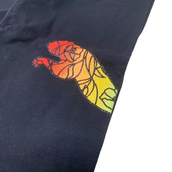 PUMA Girls' Graphic Big Cat Logo Rainbow Gradient Cotton Legging Sz Large B12 - Picture 3 of 8